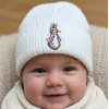 KW104: Baby Embroidered Pink Bunny Rabbit Knitted Hat (Newborn -3 Months)